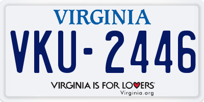 VA license plate VKU2446