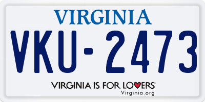 VA license plate VKU2473