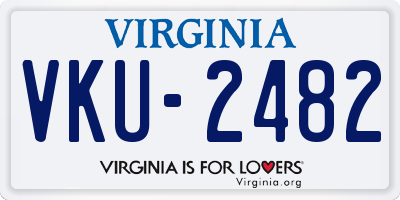 VA license plate VKU2482