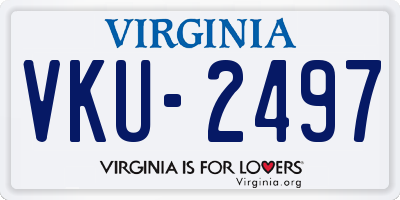VA license plate VKU2497