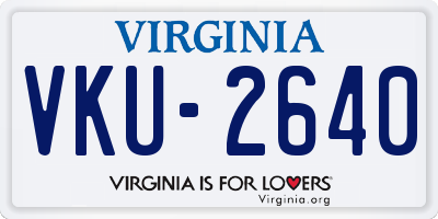 VA license plate VKU2640