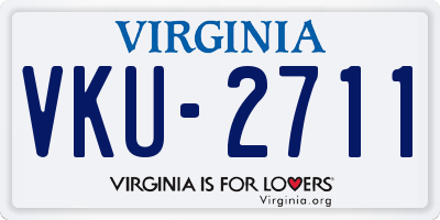 VA license plate VKU2711