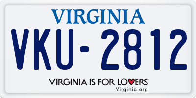 VA license plate VKU2812