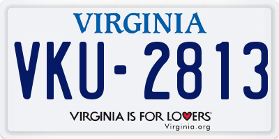 VA license plate VKU2813