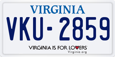 VA license plate VKU2859