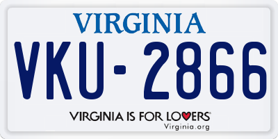 VA license plate VKU2866