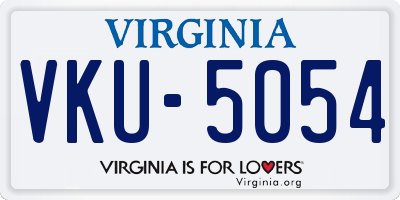 VA license plate VKU5054
