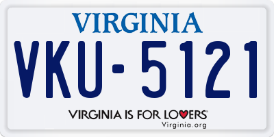 VA license plate VKU5121