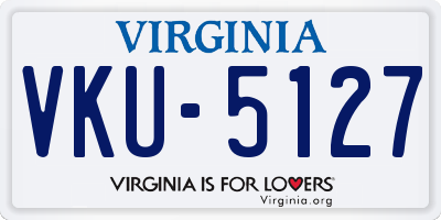 VA license plate VKU5127