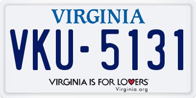 VA license plate VKU5131