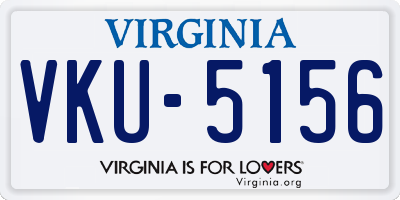 VA license plate VKU5156