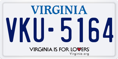 VA license plate VKU5164
