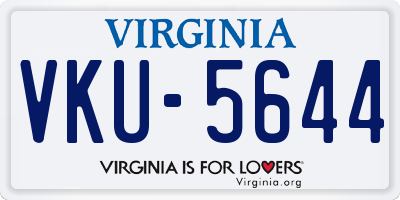 VA license plate VKU5644