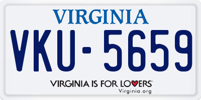 VA license plate VKU5659