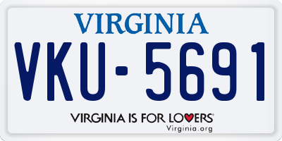 VA license plate VKU5691