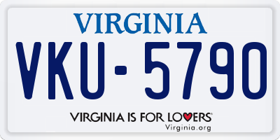 VA license plate VKU5790