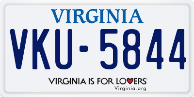 VA license plate VKU5844