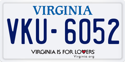 VA license plate VKU6052