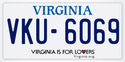 VA license plate VKU6069