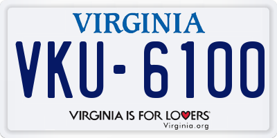 VA license plate VKU6100