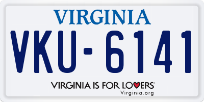 VA license plate VKU6141