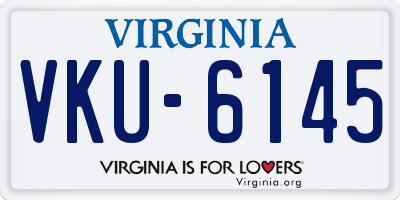 VA license plate VKU6145