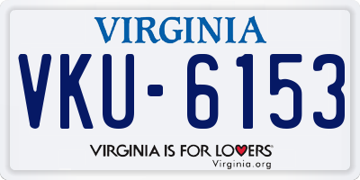 VA license plate VKU6153