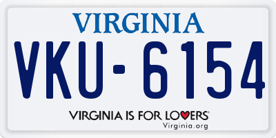 VA license plate VKU6154