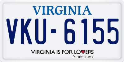 VA license plate VKU6155