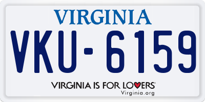 VA license plate VKU6159