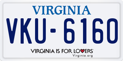 VA license plate VKU6160