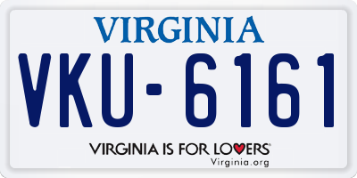 VA license plate VKU6161