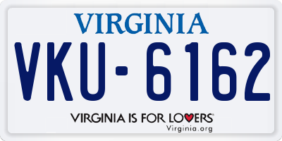VA license plate VKU6162