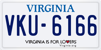 VA license plate VKU6166