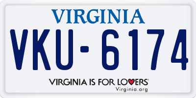 VA license plate VKU6174