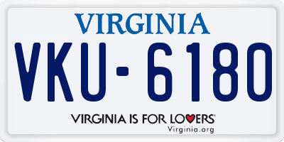 VA license plate VKU6180