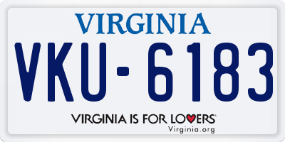 VA license plate VKU6183