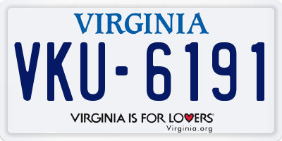 VA license plate VKU6191