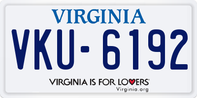 VA license plate VKU6192