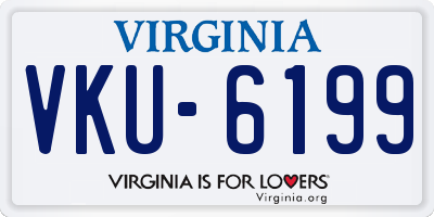 VA license plate VKU6199