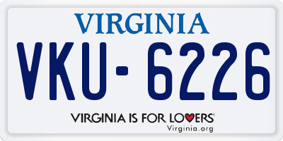 VA license plate VKU6226
