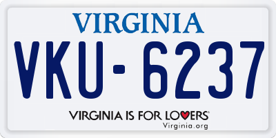 VA license plate VKU6237
