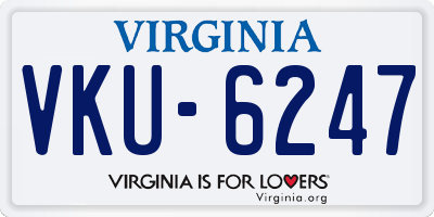 VA license plate VKU6247