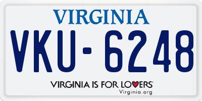 VA license plate VKU6248