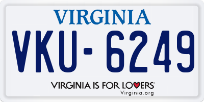 VA license plate VKU6249
