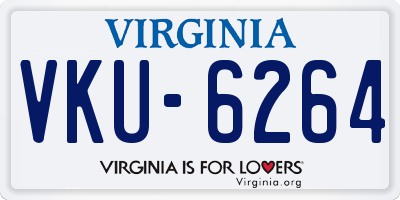 VA license plate VKU6264