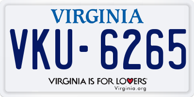 VA license plate VKU6265
