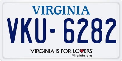 VA license plate VKU6282