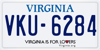 VA license plate VKU6284