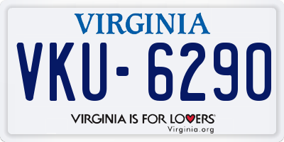 VA license plate VKU6290